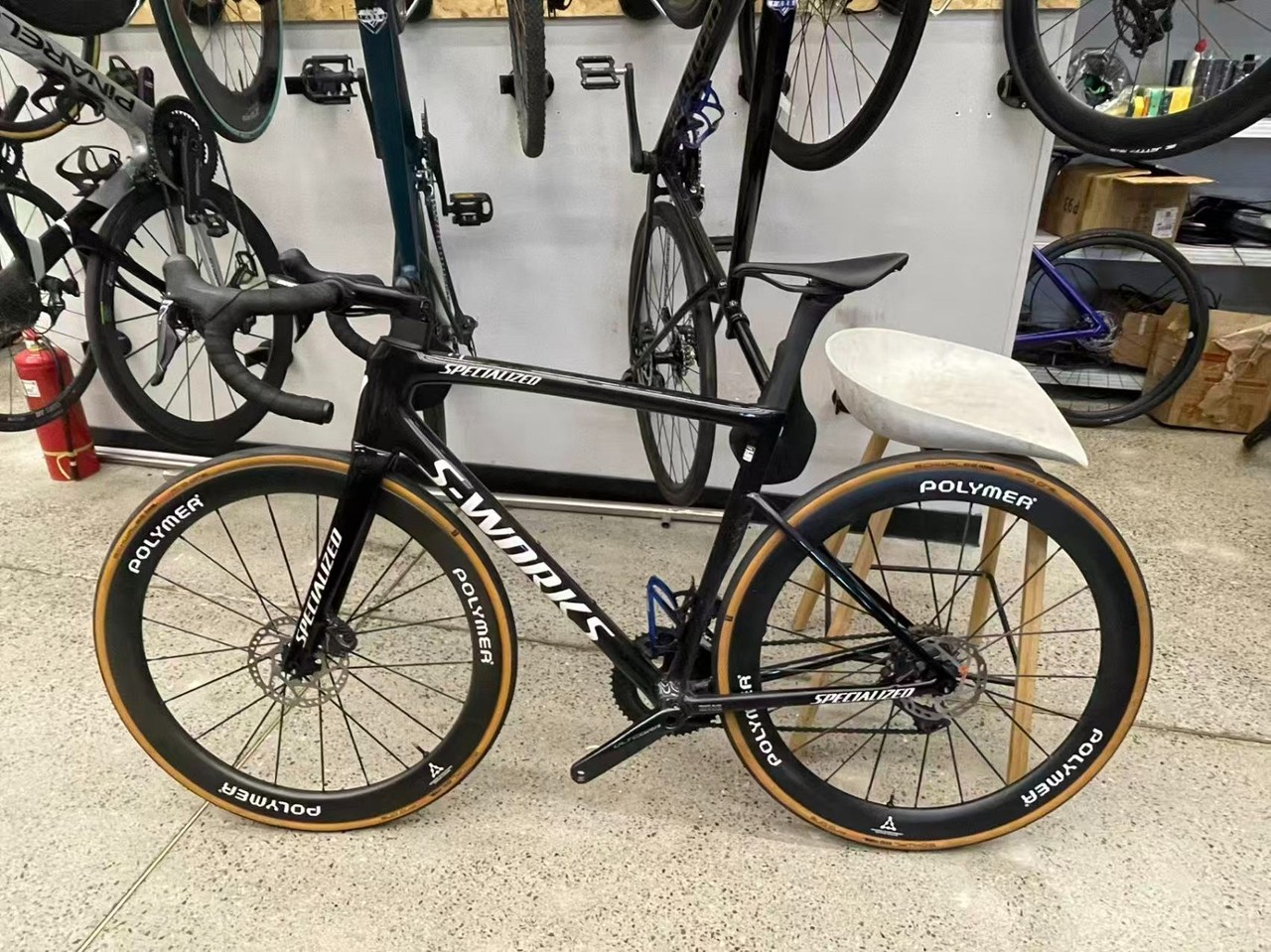 Specialized S-Works carbon road bike with deep-section wheels, available to rent from CycleQuest China