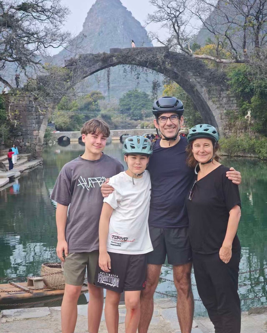 John & family, CycleQuest China rider